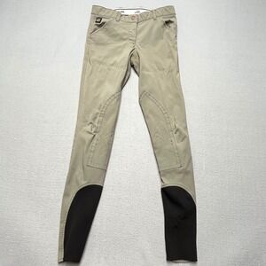 Equiline Italia Women Tan Horse Riding Breeches Schoeller Fabric IT 42 US 26 28